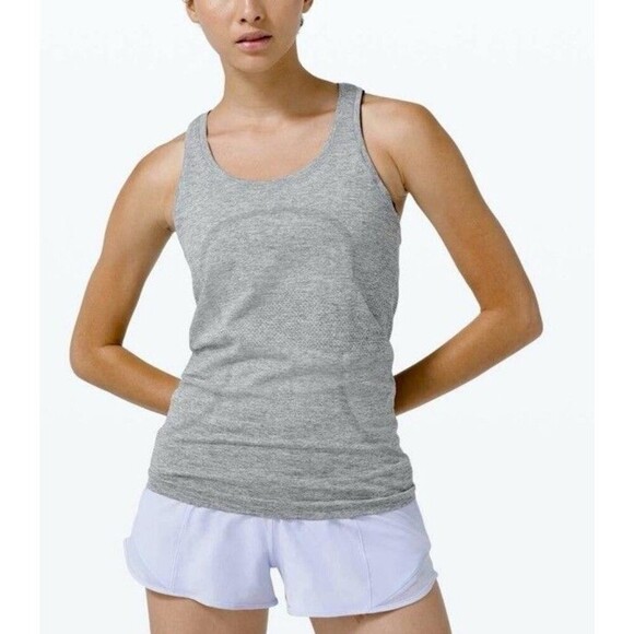 Swiftly Tech Racerback Tank Top 2.0 Hip Length Heather Grey Athletic Top Size 6 - Picture 1 of 9